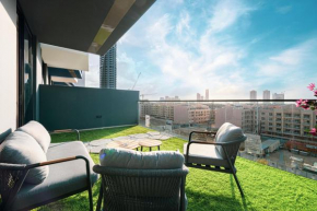 Spacious Balcony, King Bed, Pool at JVC Dubai